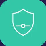 Person with shield icon representing data control