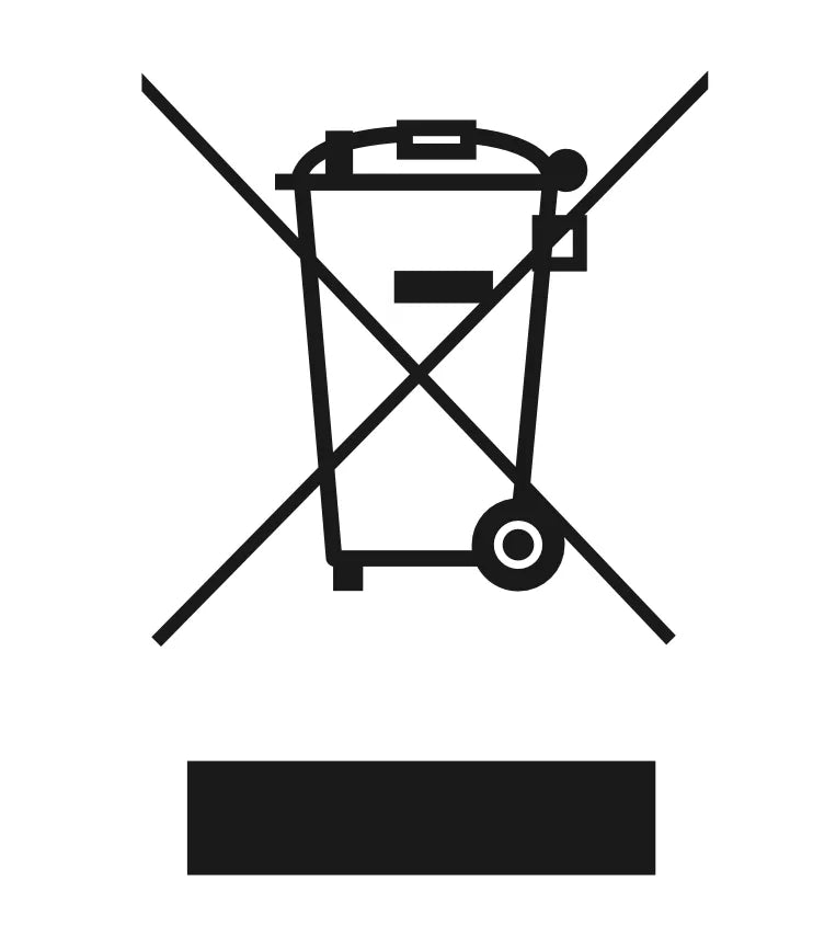 Crossed-out wheeled bin symbol