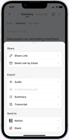 Choose Slack in the share sheet