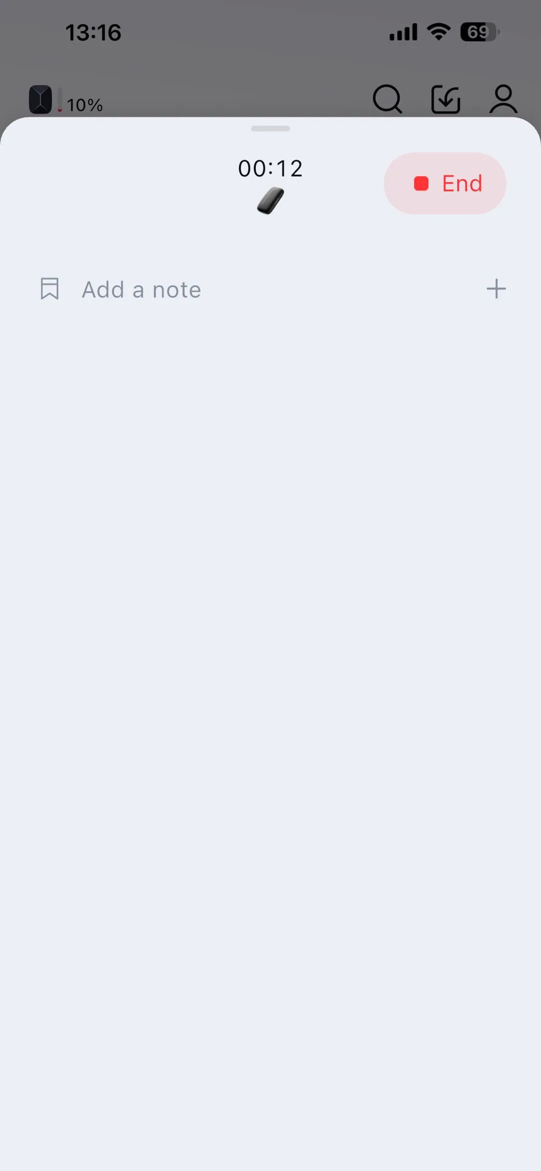 Memoket app Product sync recording in progress
