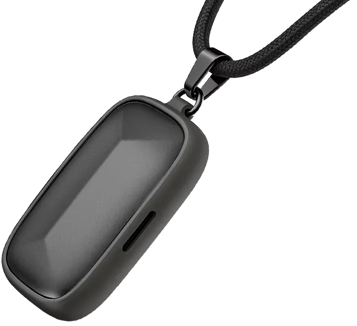 Memoket Gem worn as a pendant