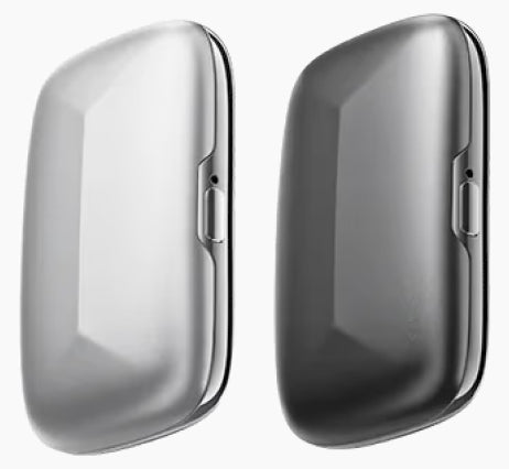 Silver and graphite Memoket Gem devices