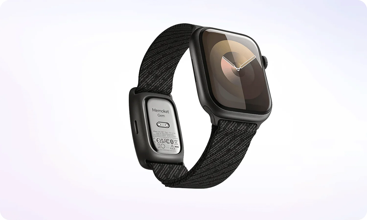 Memoket Gem co-worn with Apple Watch
