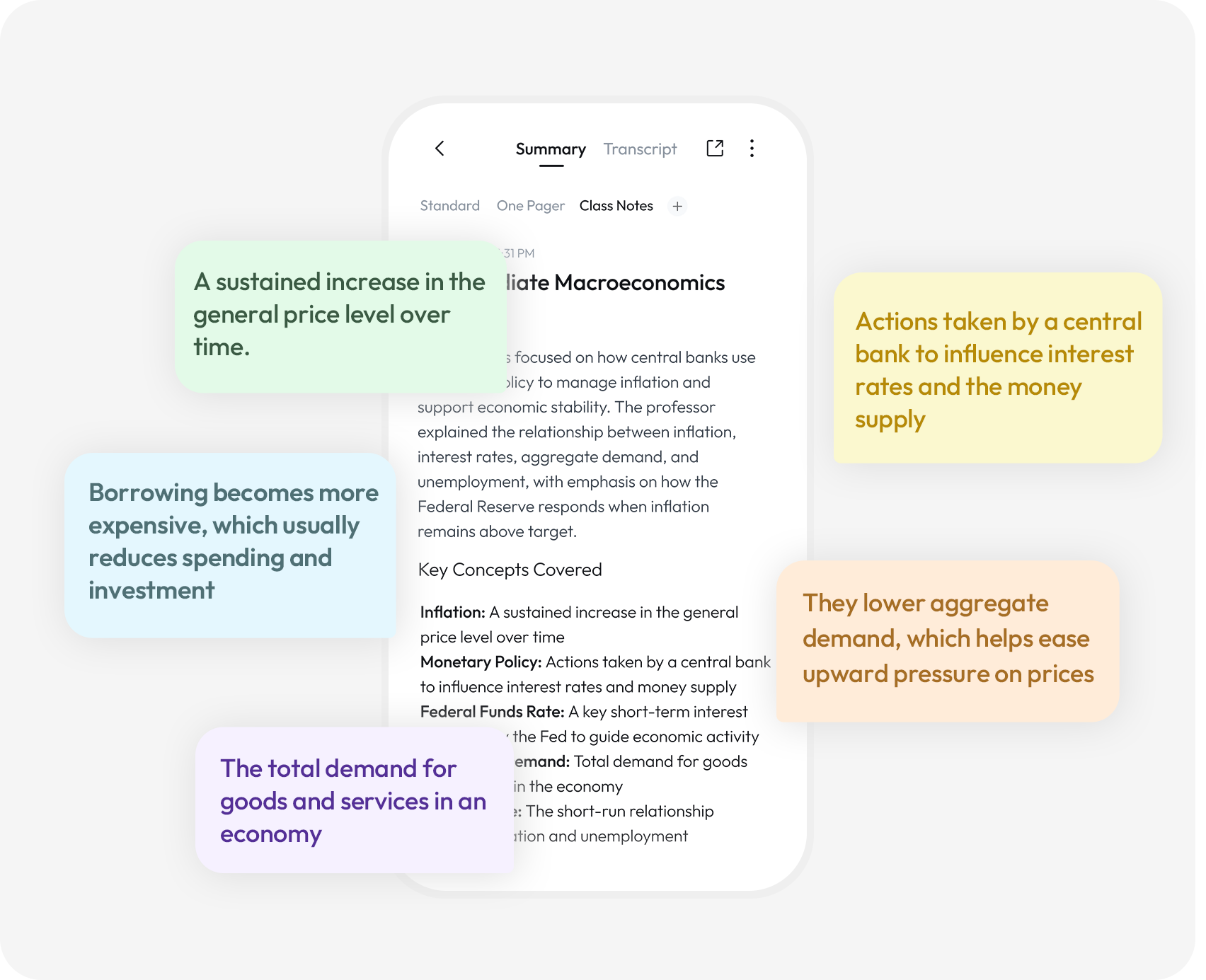 Lecture summary and study tools video preview