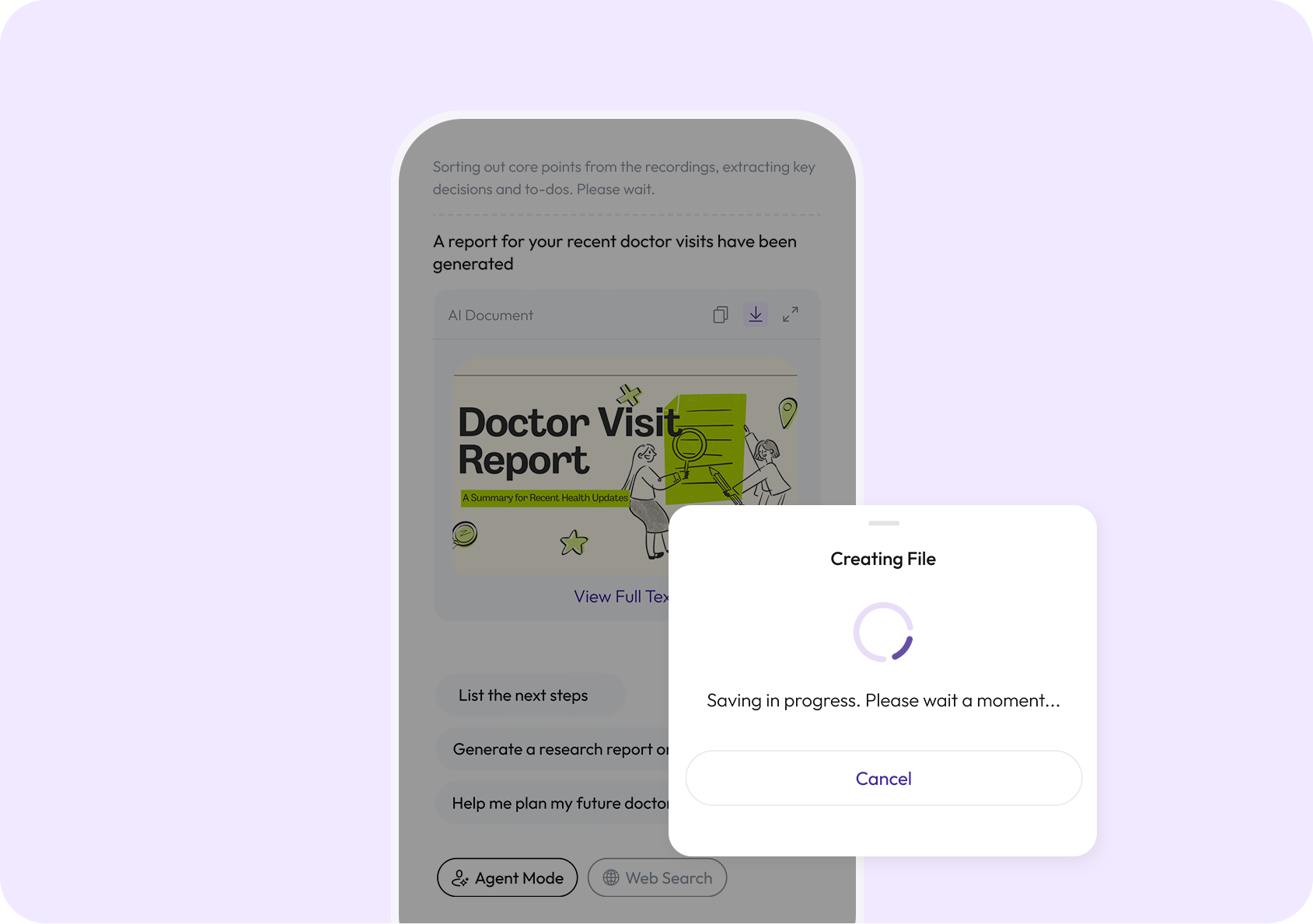 Doctor visit progress update video preview