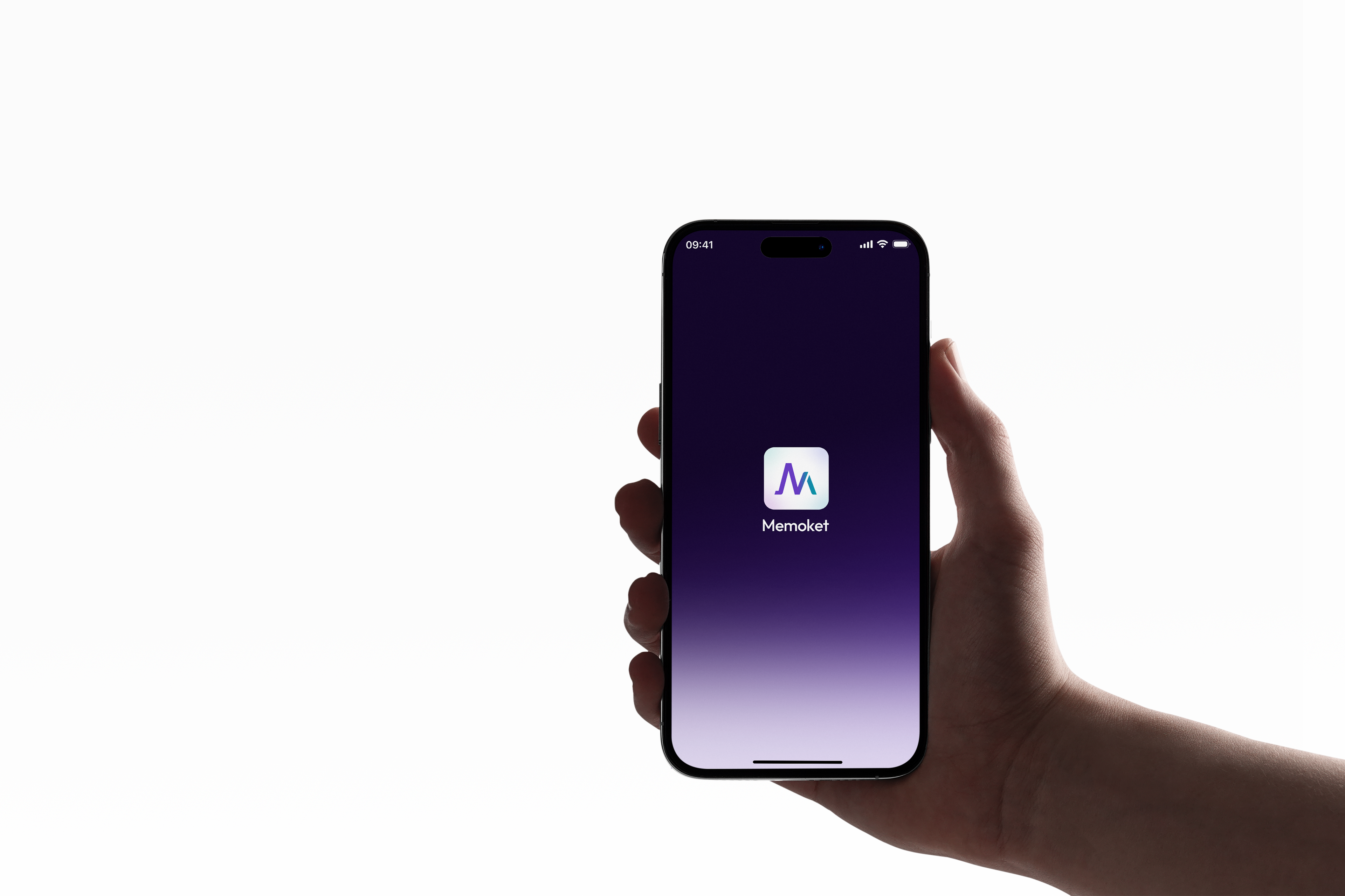 Memoket app preview shown on a phone in hand