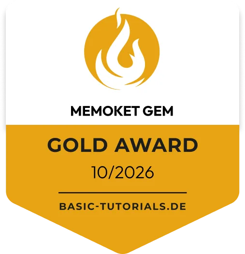 Basic Tutorials Gold Award — Memoket Gem, October 2026